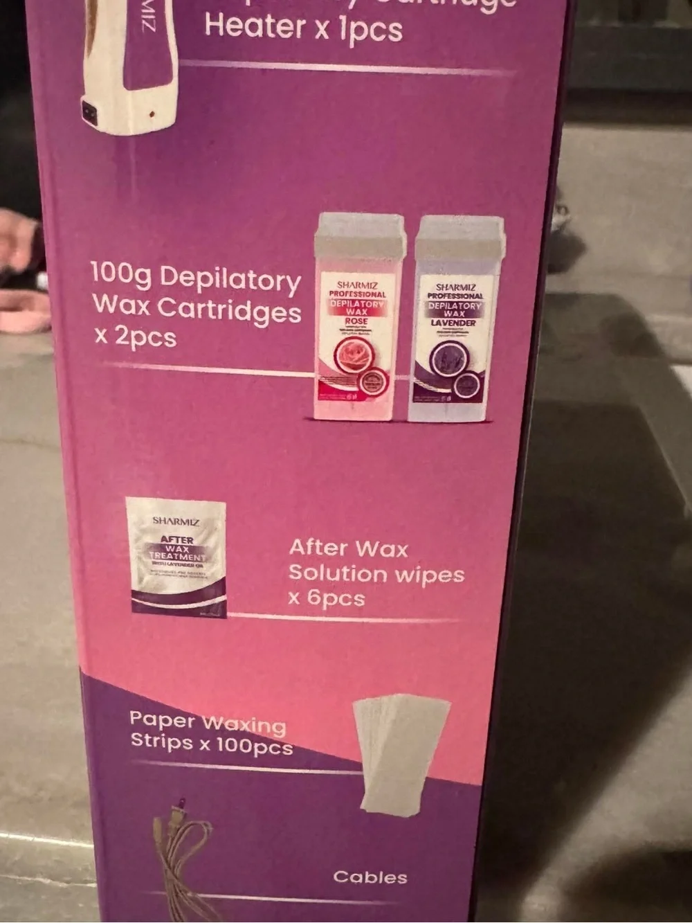 Sharmiz Roll On Wax Kit in Purple NEW IN BOX